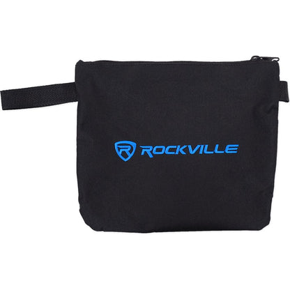 (2) Rockville Tripod DJ Speaker Stands+Scrim Werks Black Cloth Cover+Carry Case