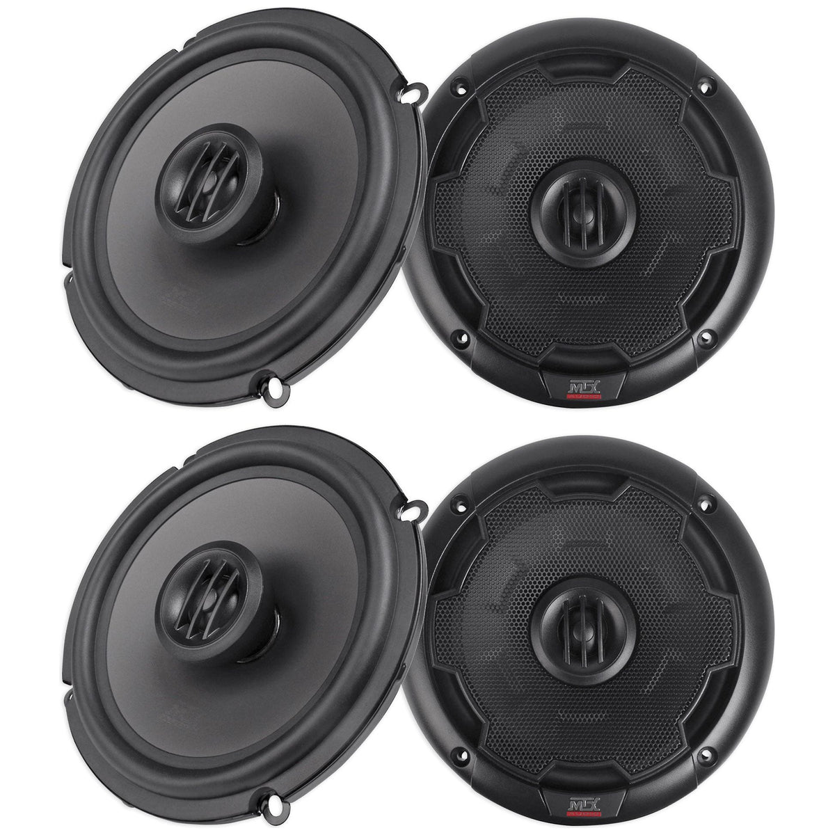 (4) MTX THUNDER65 6.5" 2-Way Car Audio Coaxial Speakers