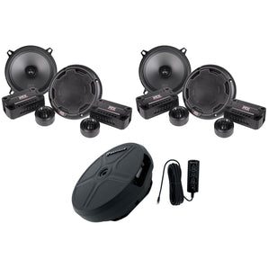 (2) Pairs MTX THUNDER51 5.25" 360w Car Audio Component Speakers+Spare Tire Sub