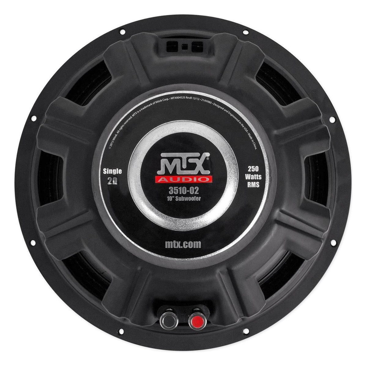 MTX 3510-02 10" 500 Watt SVC Car Audio Subwoofer Sub+Mono Amplifier+Amp Kit
