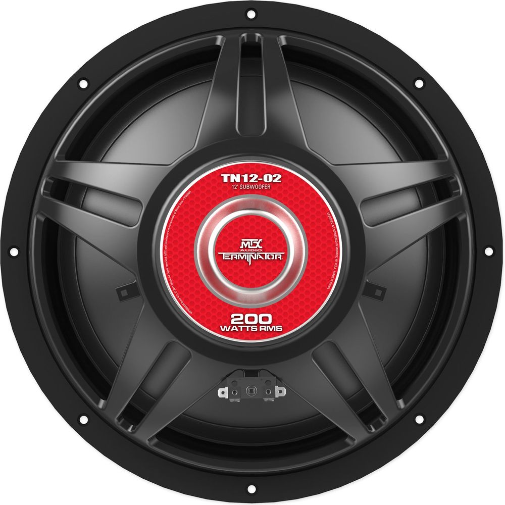 MTX Terminator TN12-02 12” 400 Watt 2 Ohm Car Audio Subwoofer Sub TN1202