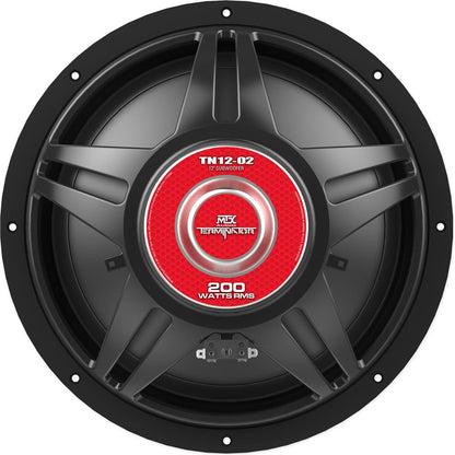 MTX Terminator TN12-02 12” 400 Watt 2 Ohm Car Audio Subwoofer Sub TN1202
