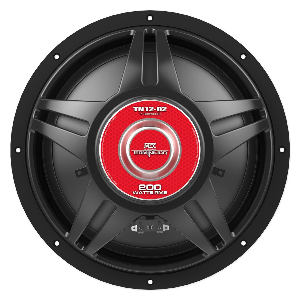(2) MTX Terminator TN12-02 12" Subwoofers + Mono Amplifier + Amp Kit