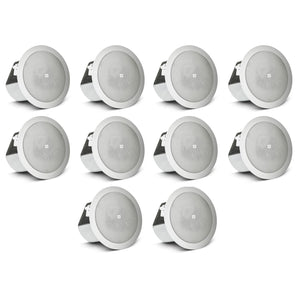 (10) JBL CONTROL 12C/T 3" 15w 70v In-Ceiling Speakers For Restaurant/Bar/Cafe