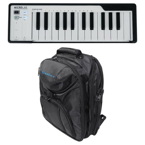 Arturia MicroLab Black Music Production MIDI 25-Key Keyboard Controller+Backpack