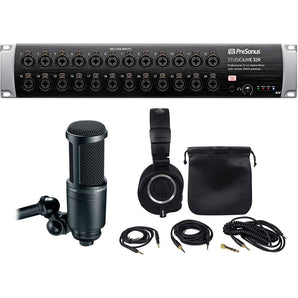 PRESONUS Studiolive 32R Digital Rack Mixer+Mic+Audio Technica Headphones+Mic