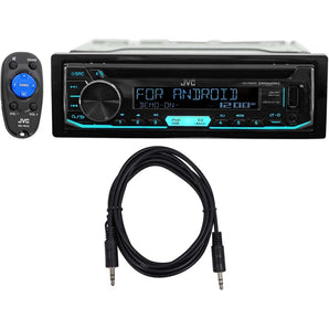 JVC KD-R690S 1-Din Car CD Receiver Stereo iPod Iheart Radio USB+Remote+AUX Cable