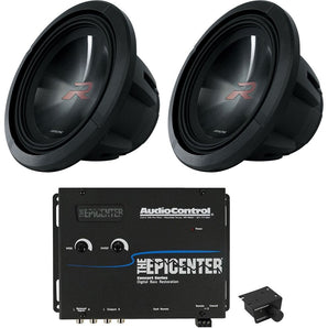 2) Alpine R2-W12D2 12" 750w RMS Car Subwoofers+AudioControl Bass Processor