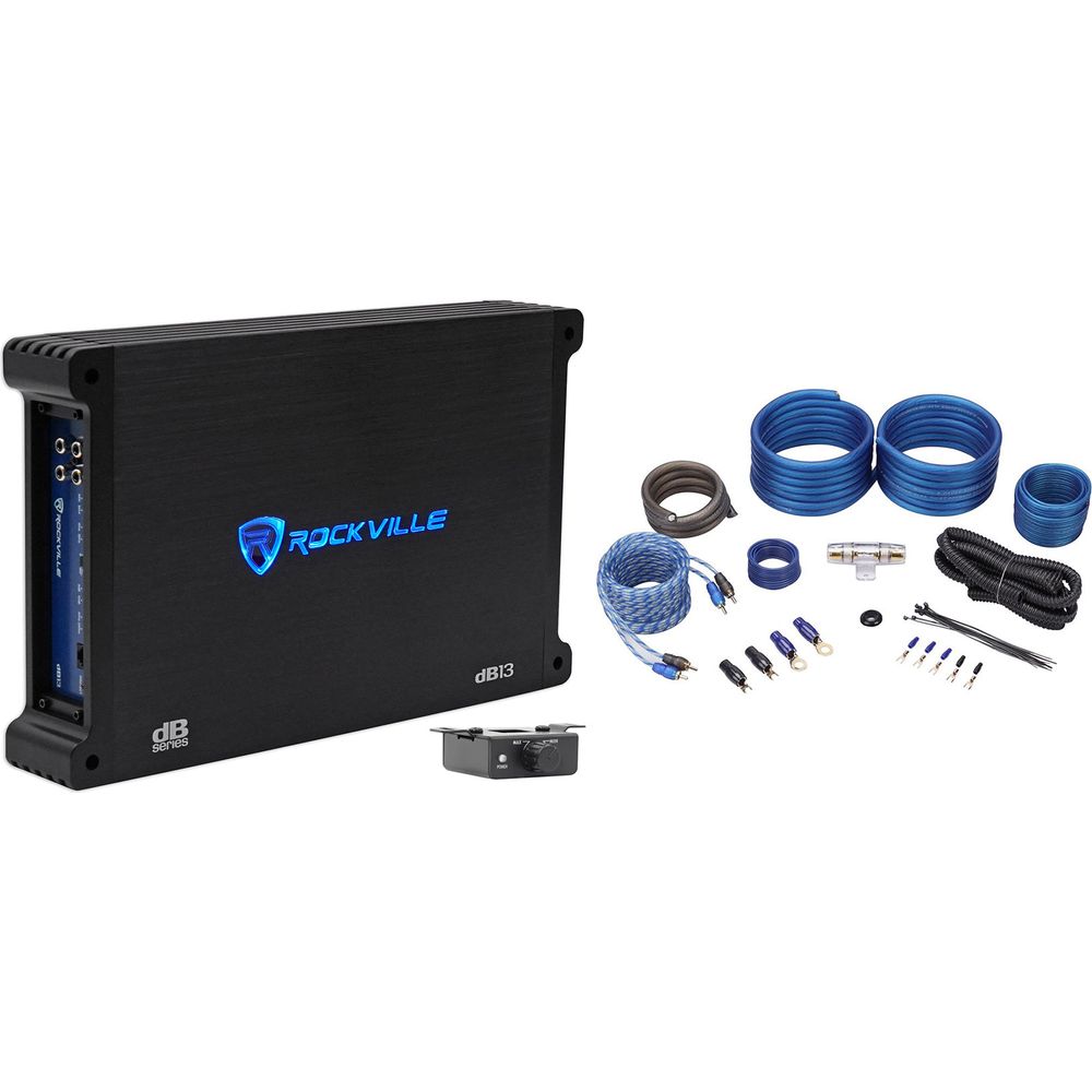 dB13 Mono Amplifier + 4 AWG Amp Wiring Kit Bundle