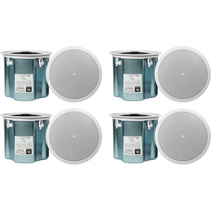 (8) JBL Control 18C/T 8" 70v Commercial White Ceiling Speakers For Restaurant