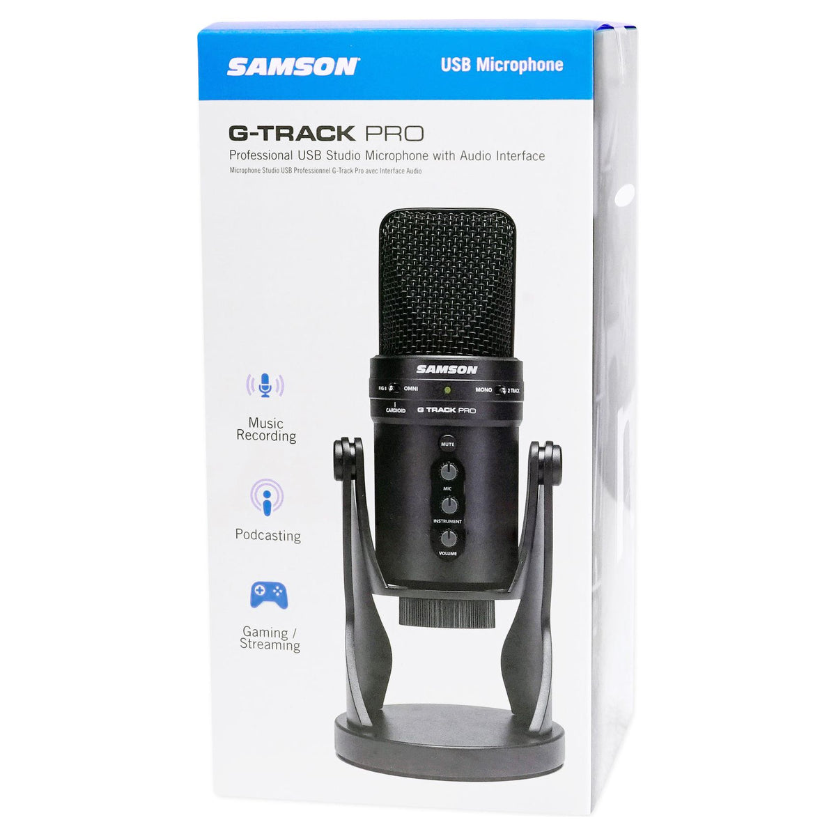 G-Track Pro Studio USB Condenser Microphone with Interface and Vocal Isolation Shield