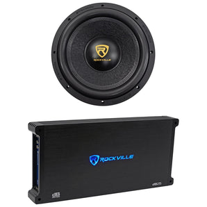 Rockville W12K9D2 V3 12" 4000 Watt Dual 2-Ohm Car Audio Subwoofer+dB25 Amplifier