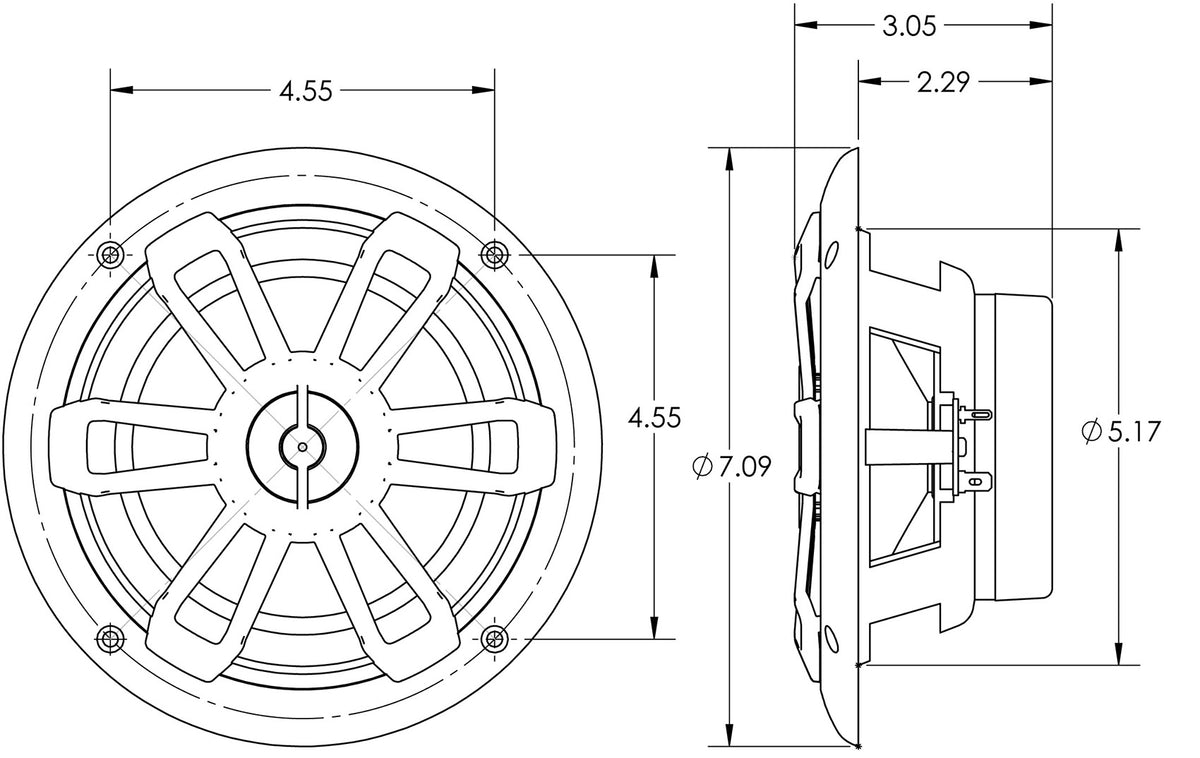 NF1-116 6.5" Speakers + MAC65W White Aluminum Tower Pods