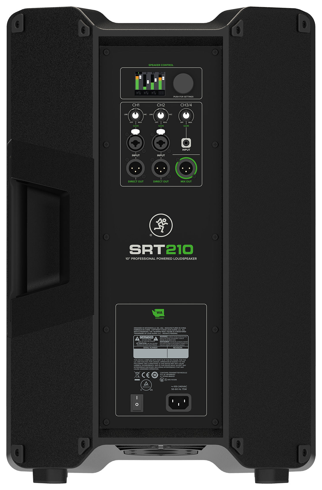 Mackie SRT210 10” 1600 Watt Powered Active DJ PA Speaker w/Bluetooth, Class D