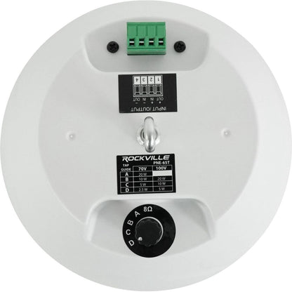 Commercial Amplifier + (2) White 6.5" Pendant Speakers