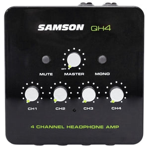 Samson QH4 4-Channel Studio/Podcast Monitoring Headphone Amplifier Amp