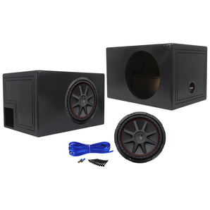 Kicker 43CVR124 COMPVR 12" 800 Watt Subwoofer+Vented Sub Box Enclosure CVR12-4