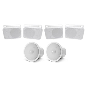 (4) Rockville HP65S-8 6.5" In-Ceiling Home Theater Speakers+JBL Subwoofers