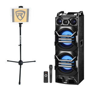 Technical Pro Bluetooth Karaoke Machine System+Wireless Microphone+Tablet Stand
