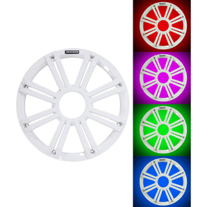 KICKER 45KMG10W 10" White Grille w/ LED For KM10 And KMF10 Subwoofer Subs KMG10W
