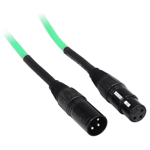 8 Rockville RCXFM6P-G Green 6' Female to Male REAN XLR Mic Cable 100% Copper