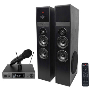 Audio Technica ATW-3212/C710EE1 Wireless Handheld Mic+Tower Home Theater Speaker