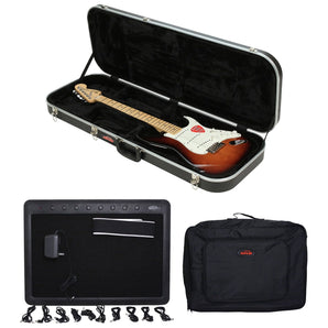SKB 1SKB-6 Electric Hard-Shell Guitar Rectangular Case + PedalBoard + Soft Case