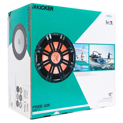 45KMF122 12" Free-Air Marine Subwoofer with 45KMG12W White LED Grille