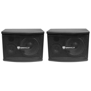 Pair Rockville KPS65 6.5" 2-Way 400 Watt Karaoke Speakers+Wall Brackets / MDF!