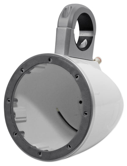 Pair 8" White Marine Wakeboard Tower Enclosures with Adapter Pack