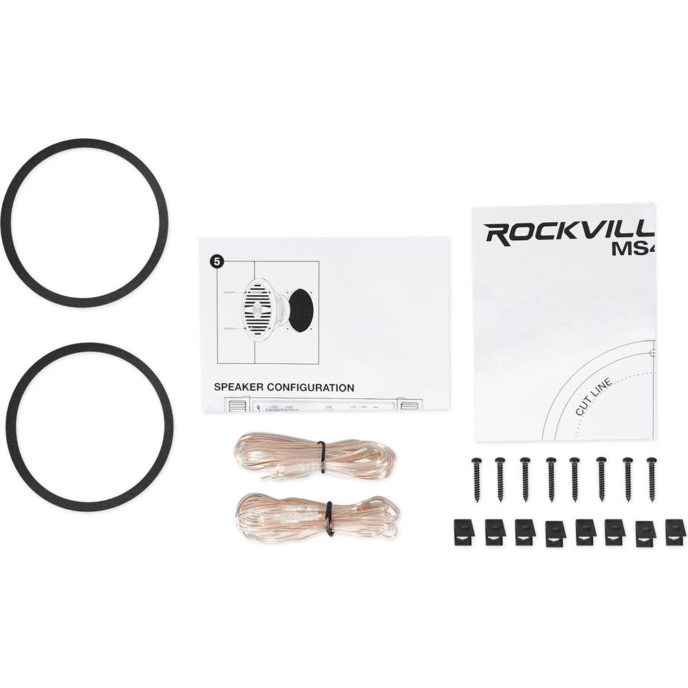 MS40B Black 4" Marine Speakers 2-Pack + MAC40S Chrome Pods Bundle