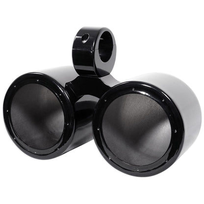(4) RKL65MBW Dual 6.5" Marine Wakeboard LED Speakers+Amplifier+Wires