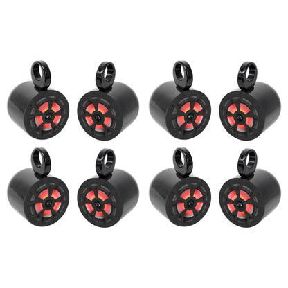 (8) RKL65MBW 6.5" 700W Marine Wakeboard LED Speakers+(2) Color Grilles