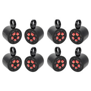 (8) Rockville RKL65MBW 6.5" 700w Marine Wakeboard LED Speakers+(2) Color Grilles