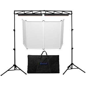 Rockville RFAAW DJ Facade Booth+Bag+Scrim+(2) Rechargeable Light Strips+Truss