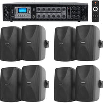 WET-7020B Black 8-Pack + RCS180-6 Amplifier Bundle