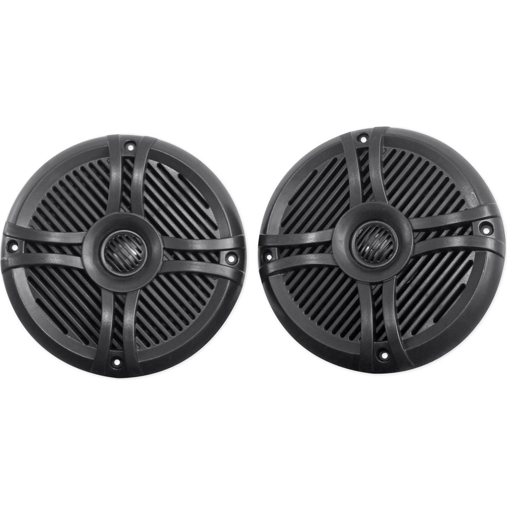 (4) RMSTS65B 6.5" Marine Speakers+2 Wakeboards+6-Ch Amp+Wire Kit