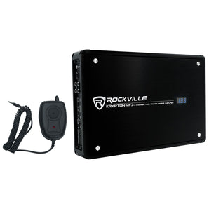 4) Rockville WB65 Black 6.5" Swivel Marine Wakeboard Speakers+Receiver+Amp
