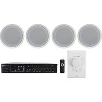 CC80T White 2-Pack + RCS80-1 Amplifier Bundle