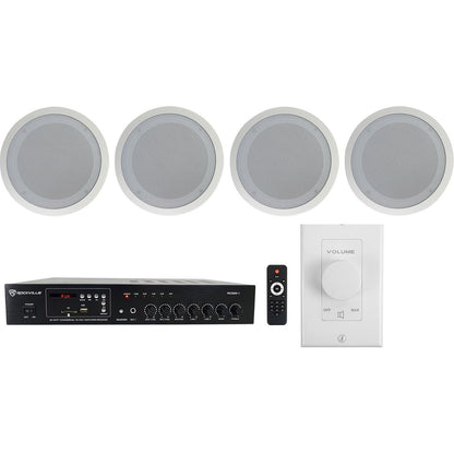 CC80T White 2-Pack + RCS80-1 Amplifier Bundle