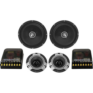 (2) Pairs Rockville X8C Competition 8" Component Speakers w/ Titanium Tweeters