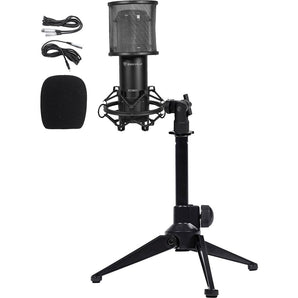 Rockville RCM01 PC Podcast Podcasting Recording Microphone+Mic Mount+Desk Stand