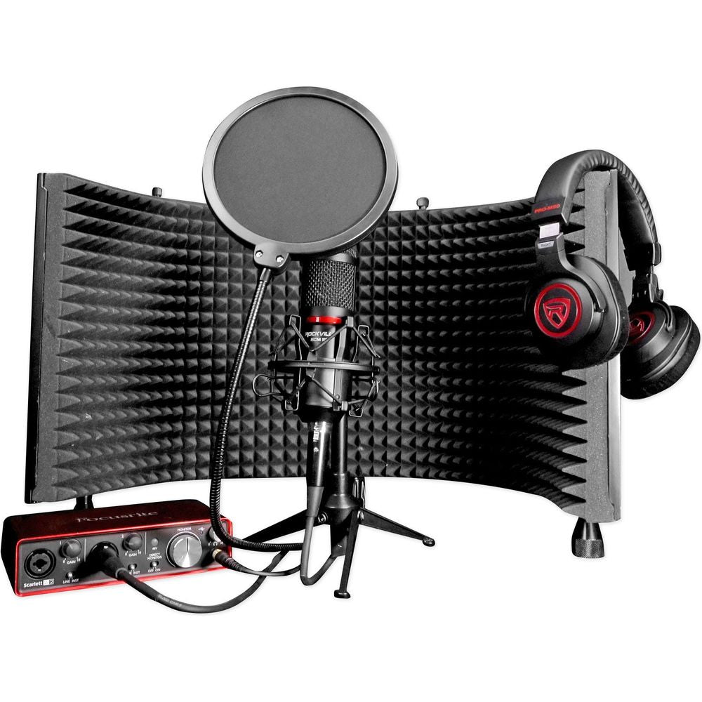 M7 Condenser Microphone with Desktop Stand & Pop Filter