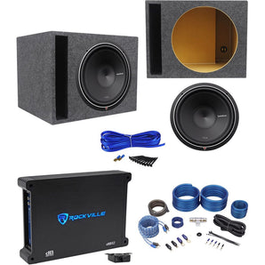 Rockford Fosgate Punch P2D4-15 800w 15" Subwoofer+Amplifier+Amp Kit+Vented Box