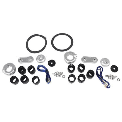 40PS44 4-Inch Marine/Motorcycle/ATV Speakers, 4 Ohm, with KMMTES Enclosures