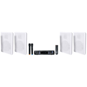 Rockville RPA70WBT Bluetooth Home Theater Receiver+4) 5.25" Slim Wall Speakers