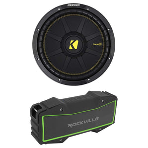 KICKER 44CWCS124 CompC 12" 600 Watt 4-Ohm Car Subwoofer Sub CWCS124+Free Speaker