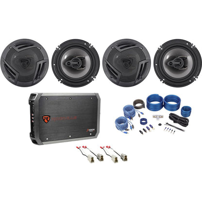 Rockville 6.5" Speaker Replacement Kit+4-Ch Amp For 2002-2005 Subaru WRX