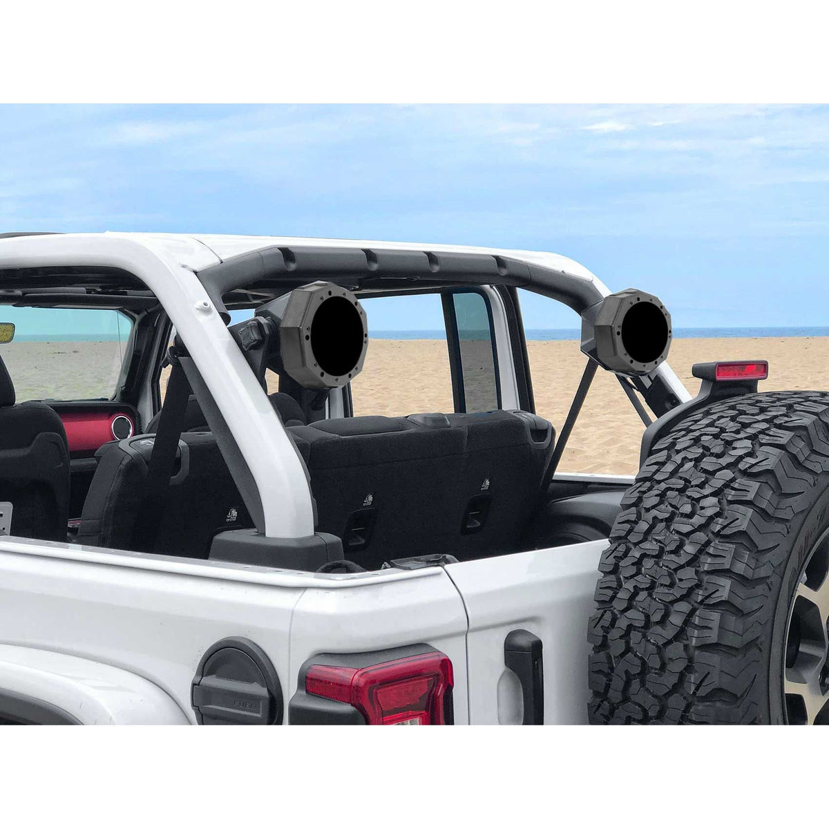 6.5" Swivel Roll Bar Speaker Pods For Jeep Wrangler JL 4-Door