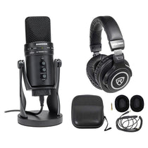 G-Track Pro Studio USB Condenser Microphone with Interface and Headphones